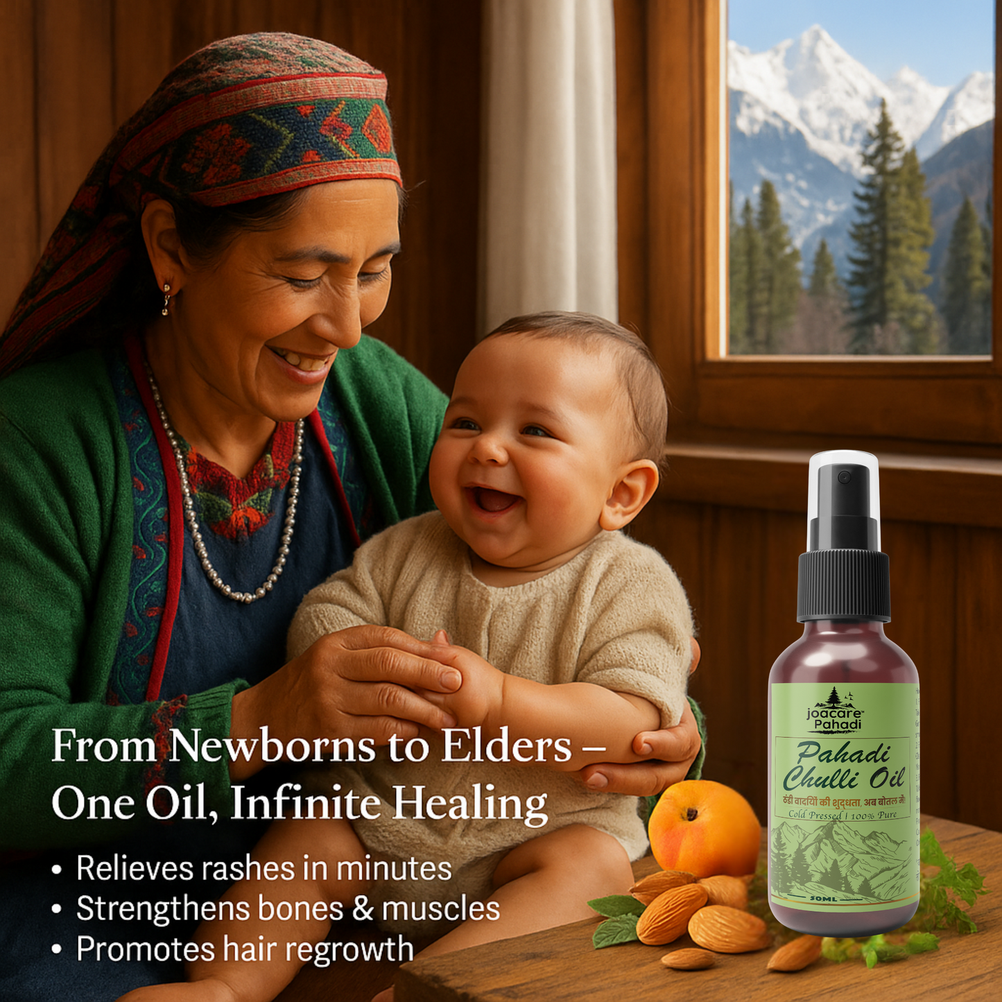 Guti Ka Tel ( Kinnauri Chulli Oil )– Baby Massage & Rash Relief Oil ( BUY 1 GET 1 FREE)