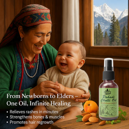 Guti Ka Tel ( Kinnauri Chulli Oil )– Baby Massage & Rash Relief Oil ( BUY 1 GET 1 FREE)