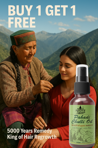 Joacare® Pahadi Chulli Oil – 5000-Year-Old Kinnauri Remedy for Hair Regrowth ( BUY 1 GET 1 FREE)